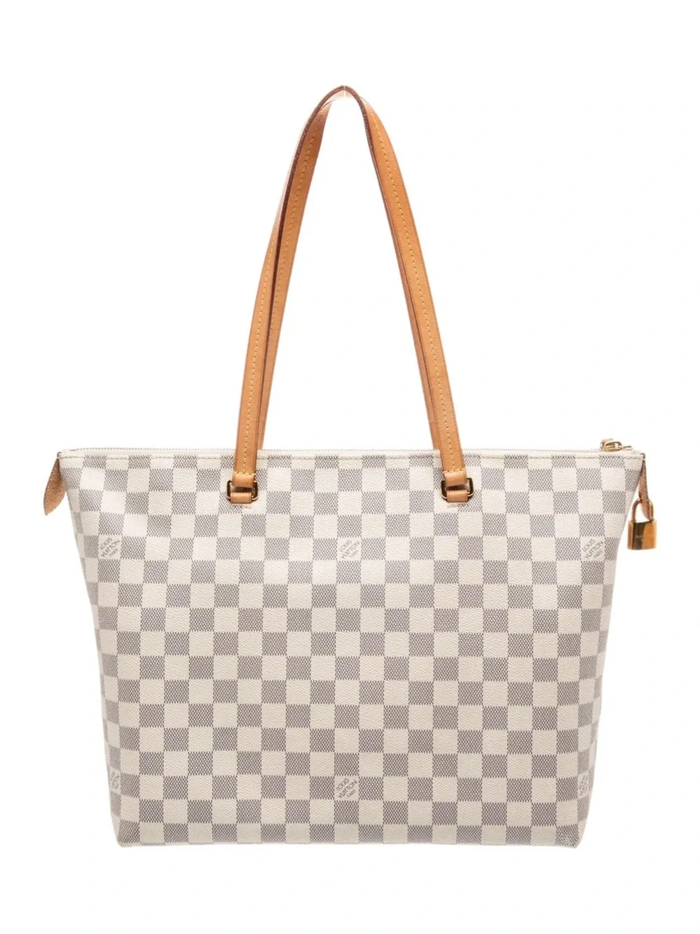 Louis Vuitton Iena MM Damier Azur Canvas Excellent Preowned 100% Authentic LV